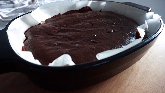 avokádové brownies po upečení