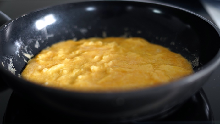 příprava vaječné omelety