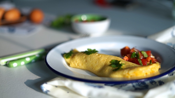 vaječná omeleta recept