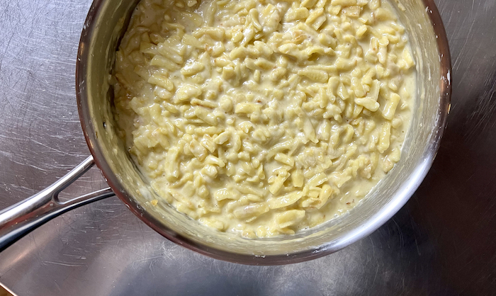 sýrové špecle příprava