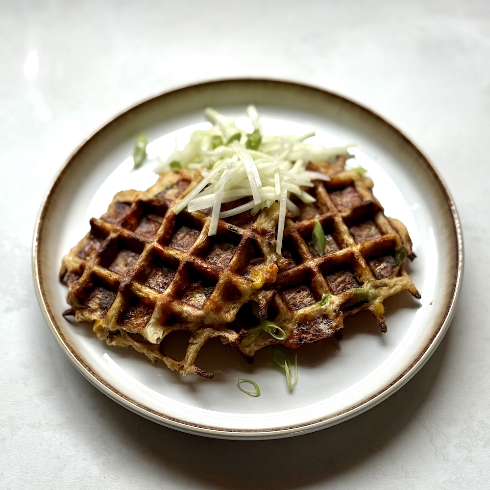 Slané vafle z nádivkového těsta